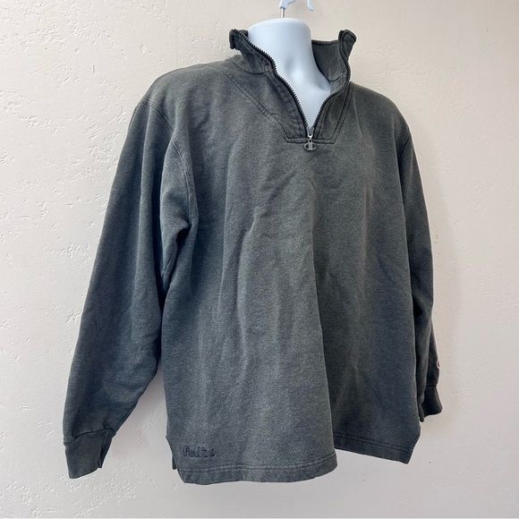 CHAMPION Vtg 90s Authentic Apparel 1/4 Zip FedEx Logo Pullover Made USA Size L - Picture 3 of 12